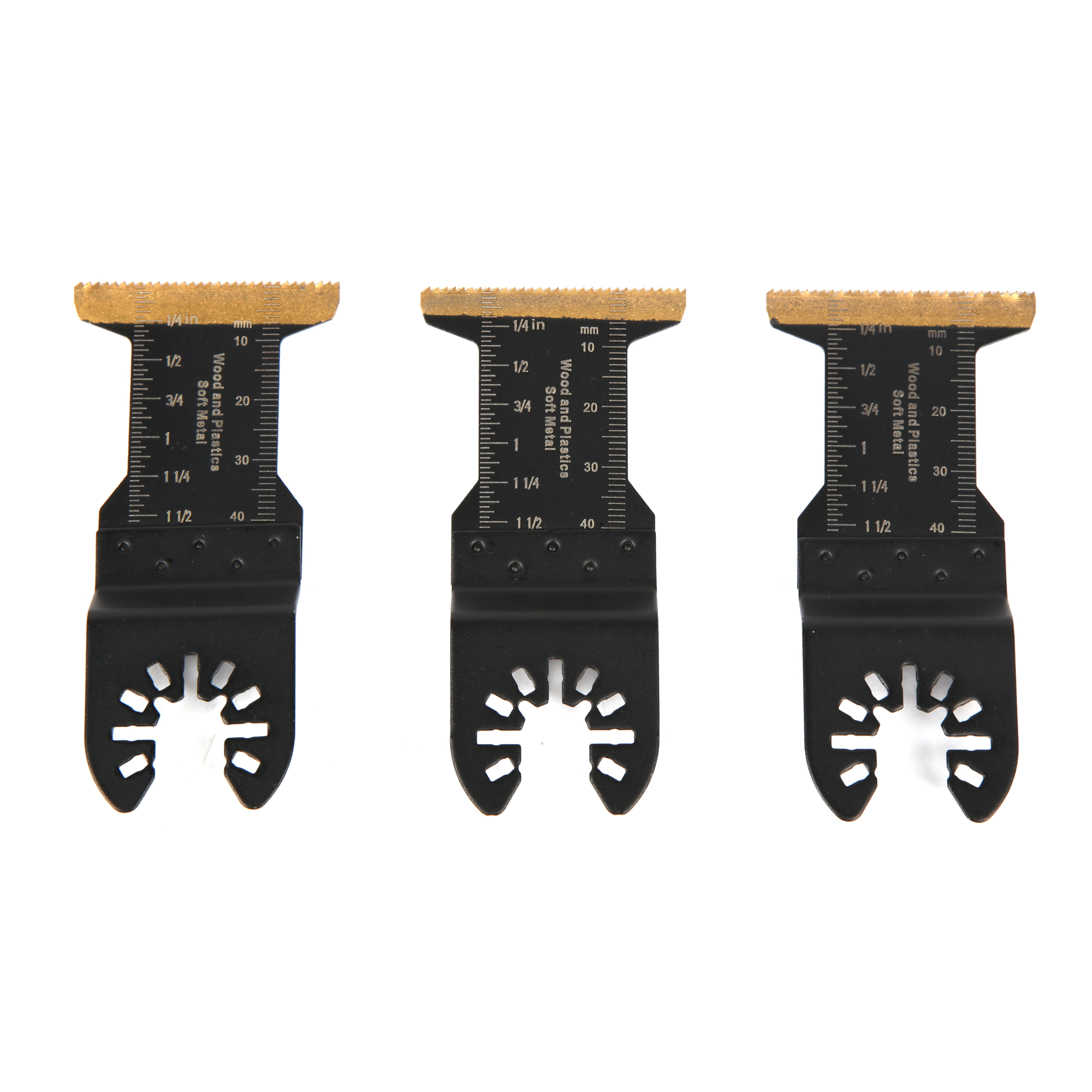 WEN Oscillating Multi-Tool Blade Set - 3-Pc, Bi-Metal, Titanium-Coated, 45mm, Model# MTB345